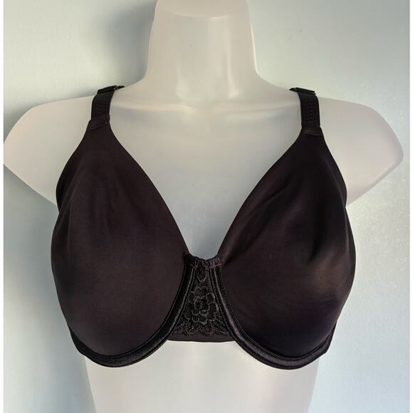 Vanity Fair Bra Beauty Back Underwire Minimizer 36D Black - Picture 1 of 7